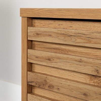 Nordik Oak 75" TV Stand with Storage and Metal Legs