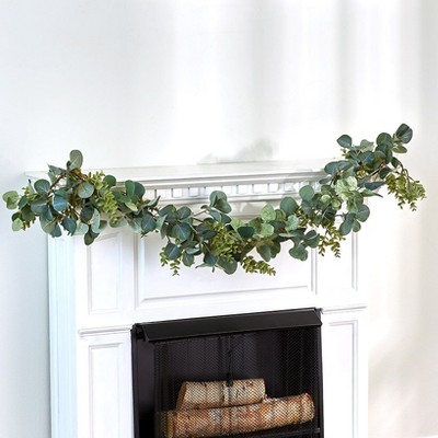 The Lakeside Collection Lush Mixed Faux Eucalyptus Home Accents - Garland