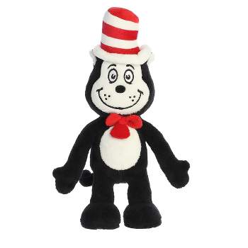 Aurora Small Cat In The Hat Armature Dr. Seuss Whimsical Stuffed Animal Black 8"