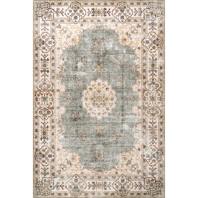 Nuloom Ren Vintage Floral Pet Friendly Machine Washable Area Rug
