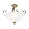 Livex Lighting Coronado 3 - Light Semi-Flush Mount in  Antique Brass - 3 of 4