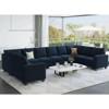 Belffin Modular Velvet Tufted Armrest Pair - 3 of 4
