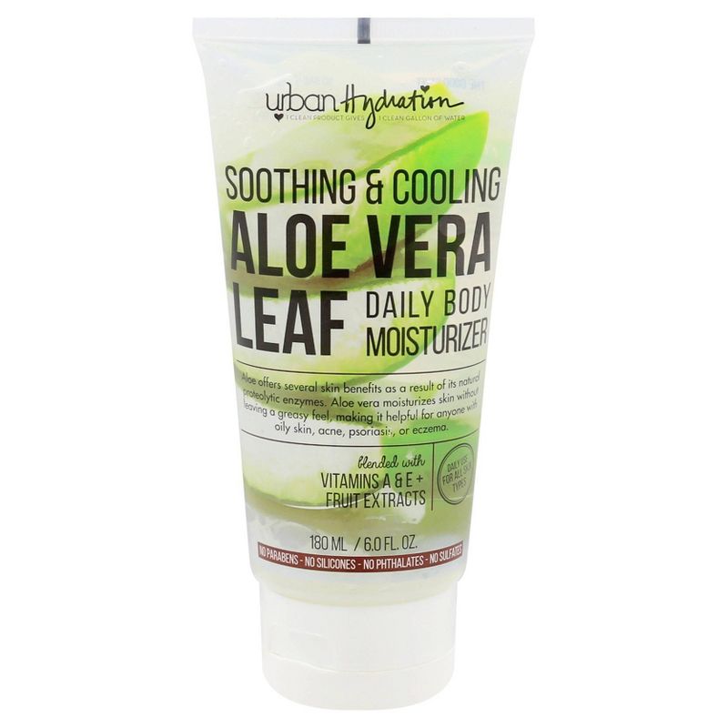 Urban Hydration Aloe Vera Leaf Soothing &#38; Cooling Body Gel Moisturizer - Scented - 6 fl oz, 1 of 6