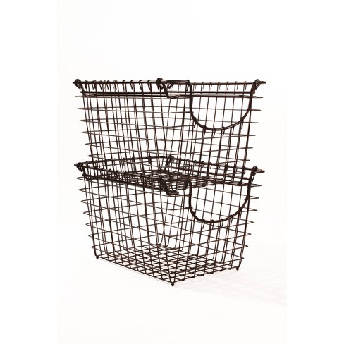 Spectrum Diversified Scoop Small Stacking Basket Brown : Target