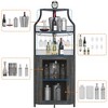 Garvee Wine Cabinet,Gray - 4 of 4
