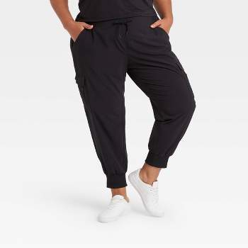 Women's Stretch Woven Tapered Cargo Pants - All In Motion™ Black Xxl ...