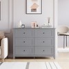 homfan 48" Modern 6-Drawer Dresser - Wood Chest with TV Stand, Multi-Functional Storage for Bedroom, Living Room, Entryway & Hallway Organization - 2 of 4