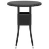 vidaXL Garden Furniture 5-Piece Set Garden Set Lounge Balcony Furniture Garden Table Garden Chair Garden Stool Poly Rattan Black - 4 of 4