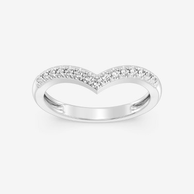 GILDED 1/10 ctw Lab Grown Diamond Stackable Band Ring for women in 14KT Gold Plated or 925 Sterling Silver | Size 7