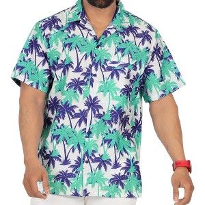 LA LEELA Mens Hawaiian Shirts Short Sleeve Button Down Shirt Men's Party Shirts Casual Holiday Summer Tropical Island Shirts Funny - 1 of 4