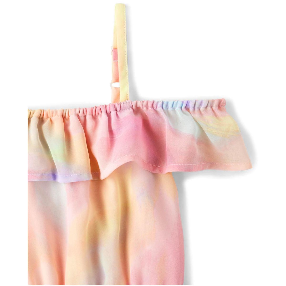 The Children's Place Girls Sleeveless Rainbow Tie Dye Off Shoulder Dress - thumbnail 5