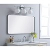 Elegant Lighting Soft corner metal rectangular mirror 22x40 inch in Silver - 3 of 4