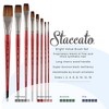 Creative Mark Staccato Synthetic Art Paint Brush - Assorted Bright Brush Set of 8 - Long Handle, Hand-Crafted Artist Paint Brush Set - Multimedia Fine - 2 of 4