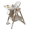 Angel Sar Adjustable Baby High Chair 0-6 Years, Portable Infant Feeding Seat with Safety Belt & Wheels for Home Use, White - 4 of 4