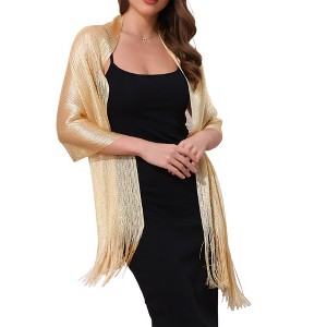 INSPIRE CHIC Women's 100% Polyester Fashion Pashmina Shawls 190 x 45 cm 1 Pc - 1 of 4