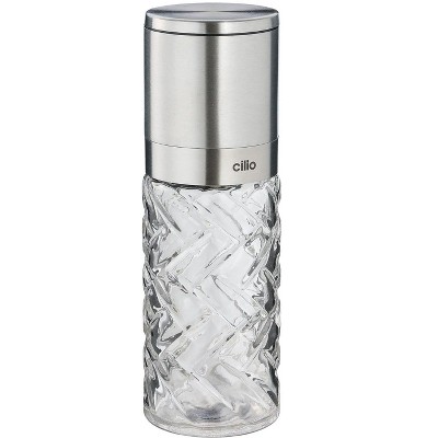 Cilio "Cristallo" Salt or Pepper Mill, s/s, 2"dia. X 6.7"