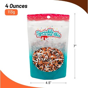 Sprinkle Me This – Halloween Party Sprinkle Mix – Halloween Sprinkle Blend Featuring Orange, Brown, White & Silver Sprinkles - 1 of 4