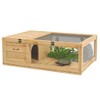 Akoasm Wooden Tortoise House & Habitat For Reptile, Lizards, Geckos Indoor-Yellow - 3 of 4