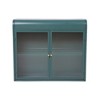 Dexmalle Modern 2-Door Wall-Mounted Metal Storage Cabinet with Tempered Glass Doors & Shelves for Bathroom - 4 of 4