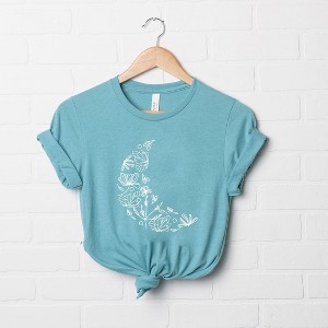 Simply Sage Market Women's Floral Moon Short Sleeve Graphic Tee - 1 of 3