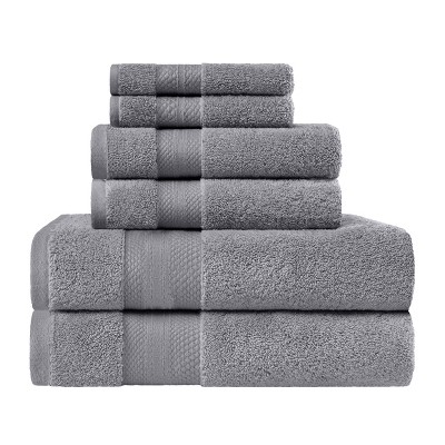 Luxury Cotton Heavyweight Solid Plush Towel Set by Blue Nile Mills