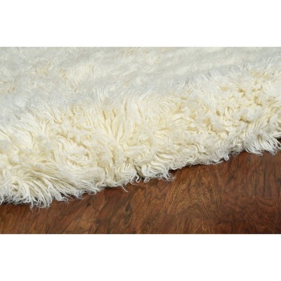 Natural 6' x 9' Handmade Wool Flokati Rug