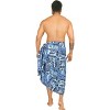 LA LEELA Men's Beach Cover Up Swim Sarong Wraps One Size Sky Hibiscus - 2 of 4