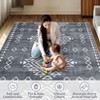 Modern Geometric Area Rug Soft Washable Rug Non Slip Non Shedding Floor Carpet, Low Pile Thin Rug, Distressed Southwestern Rug, Indoor Printed Rug - 4 of 4