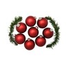 Northlight 8ct Red Christmas Matte Finish Glass Ball Ornaments - 3.25" (80mm) - 2 of 4
