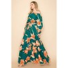 Slickblue Women's Off-Shoulder Top and Wide Leg Pants Set, Elastic Neckline, Green Two Piece Outfit, Size S-1XL - 3 of 4