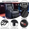 COMHOMA Gaming Recliner Chair with Bluetooth Speakers, Racing Style Ergonomic Single Sofa, Massage & Home Theater Seating for Living Room - 4 of 4
