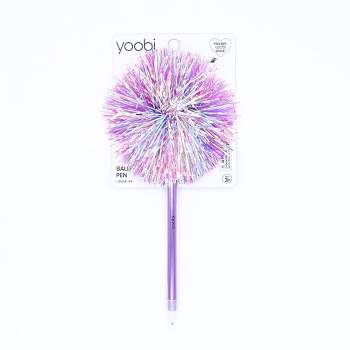 Yoobi novelty ballpoint pen pink rainbow shaker