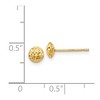 Black Bow Jewelry 5mm Diamond Cut Puffed Circle Post Earrings in 14k Yellow Gold - 4 of 4