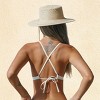 Women's White Elegant Embroidered Triangle Bikini Top - Cupshe - 3 of 4