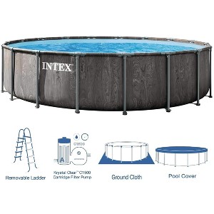 Intex 18ft x 48in Greywood Prism Premium Above Ground Pool Set