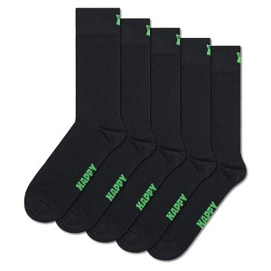 Happy Socks Adult Men and Women Crew Solid Color Socks in sustainable materials - Pair of socks in different size and colors - 1 of 2