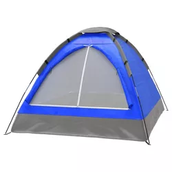 Two Man GRAPHITE BLUE Sealed Bottom NEW 2 Person GRAY DOME CAMPING TENT 7x5' 