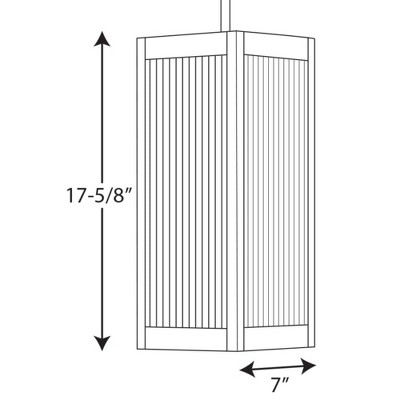 Progress Lighting Felton 1-Light Outdoor Hanging Lantern in Matte Black with Rippled Glass Panels