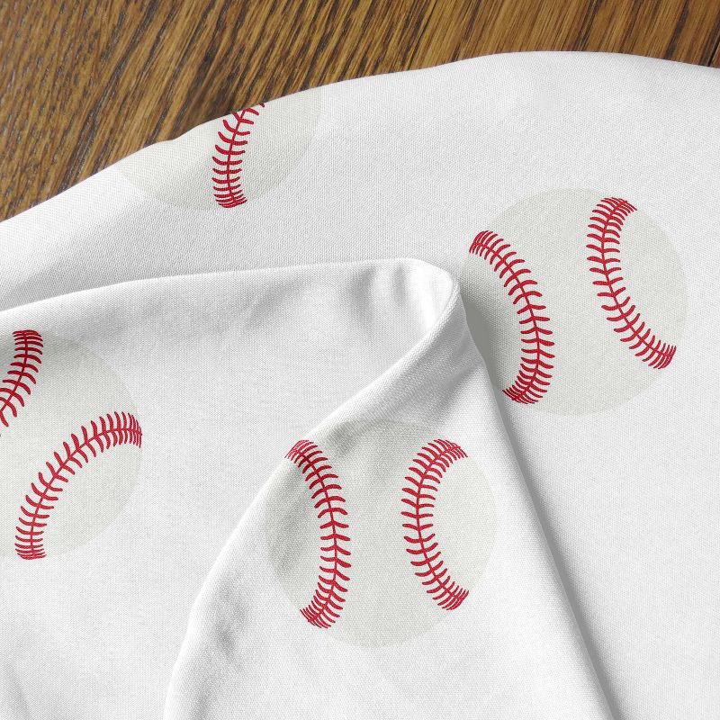 Sweet Jojo Designs Boy Support Nursing Pillow Cover (Pillow Not Included) Baseball Patch Red and White, 5 of 6