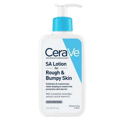 CeraVe SA Body Lotion for Rough and Bumpy Skin with Salicylic Acid, Hyaluronic Acid, Ceramides, and Vitamin D, Fragrance Free - 8oz
