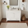 43" Modern Bathroom Vanity with Sintered Stone Carrara Top, Solid Wood Frame, Soft-Close Doors & Drawer Storage ( Three Faucet Hole) - 3 of 4