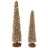 Northlight Glittered Tinsel Tree Christmas Decorations - 19.5" - Gold - Set of 2 - 4 of 4