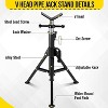 Acekool Heavy-Duty V-Frame Jack Stand,2.5 Ton 2500LB Capacity,28-52in Adjustable Height,Foldable Base,Steel Shop Equipment Lift Jacks,Black - 3 of 4