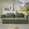 Dolonm 98.4" Large Compression Sofa Made of Chenille Fabric, 3-seater , No Assembly,Living Room, Bedroom - 3 of 4