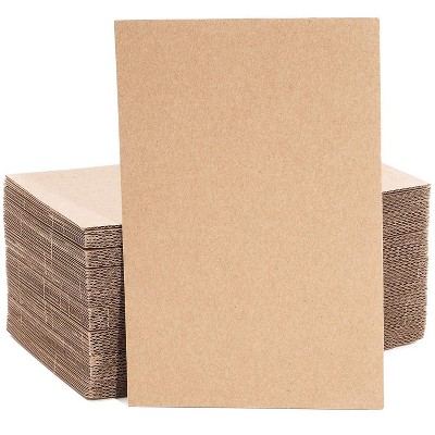 50 Pack Corrugated Cardboard Sheets Cardboard Filler Inserts for Packing Mailing Crafts, 6x9 in