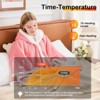 Inhand Wearable Heated Throw Blanket Shawl - 50"x60" Flannel Electric Robe Blanket Hoodie for Winter 5-Position Timer 10 Heating Levels - 3 of 4