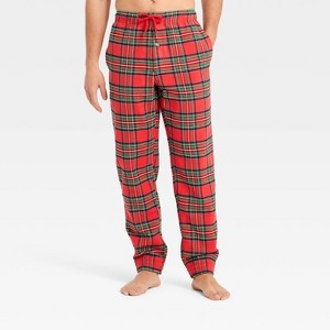 Men's Flannel Pajama Pants - Goodfellow & Co™ Red Plaid - 1 of 3