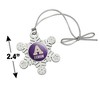 Albion College Primary Logo Metal Snowflake Christmas Tree Holiday Ornament - 3 of 3