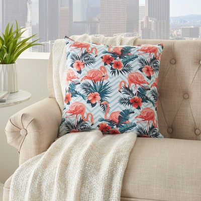 18"x18" Life Styles Tropical Flamingos Throw Pillow - Mina Victory