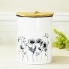 VIP Metal 10.5 in. White Growing Flowers Canister with Lid - 2 of 4